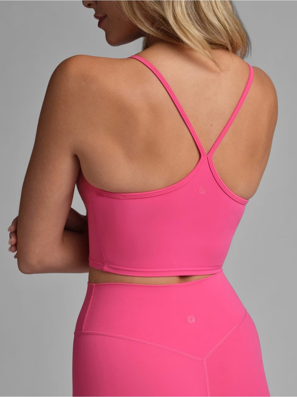 ComfrtCore™ Strappy Crop Tank - Limited Edition: Hot Pink - Picture 3 of 5